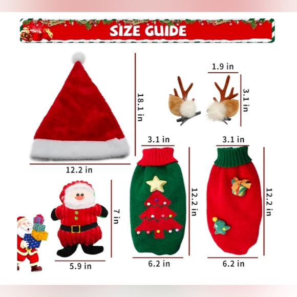 Christmas Dog Gift Box with Santa Hat for Hooman, New - Picture 8 of 10